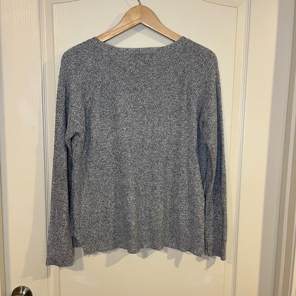 Madewell Gray Ribbed Sweatshirt Relaxed Fit - Picture 5 of 5